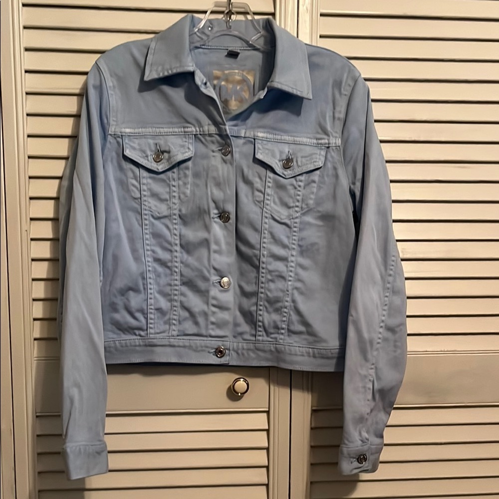 MICHAEL Michael Kors Blue Jean Jacket Classic Trucker Style